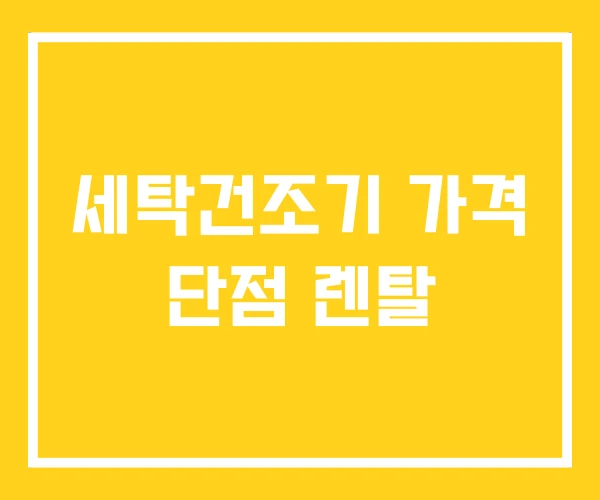 세탁건조기 가격 단점 렌탈 세탁건조기 가격 단점 렌탈