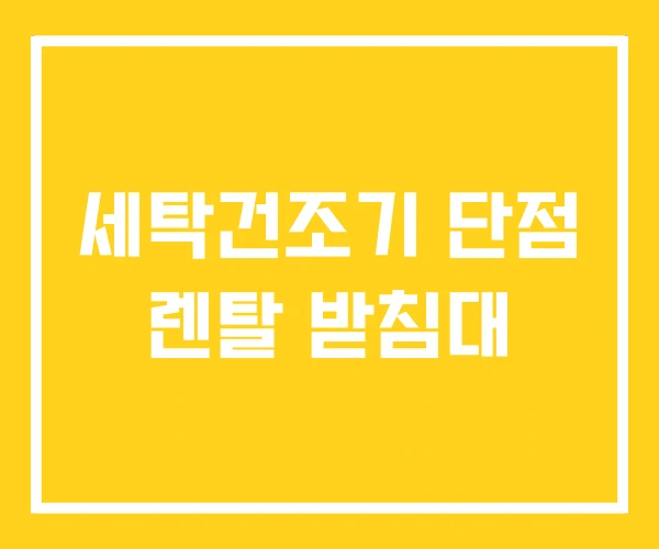 세탁건조기 단점 렌탈 받침대 세탁건조기 단점 렌탈 받침대