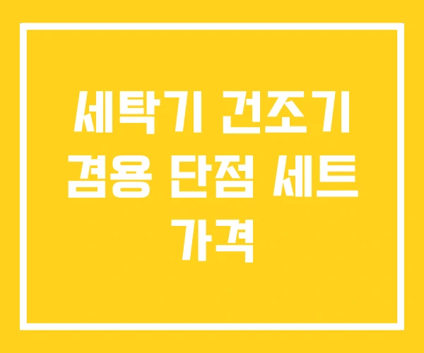세탁기 건조기 겸용 단점 세트 가격 세탁기 건조기 겸용 단점 세트 가격