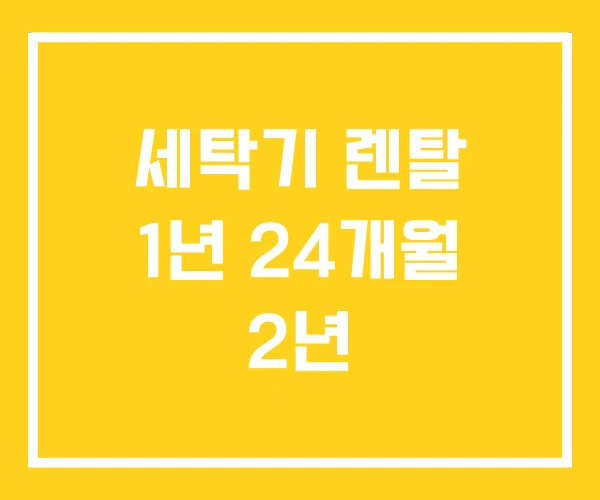 세탁기 렌탈 1년 24개월 2년 세탁기 렌탈 1년 24개월 2년