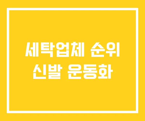 세탁업체 순위 신발 운동화 세탁업체 순위 신발 운동화