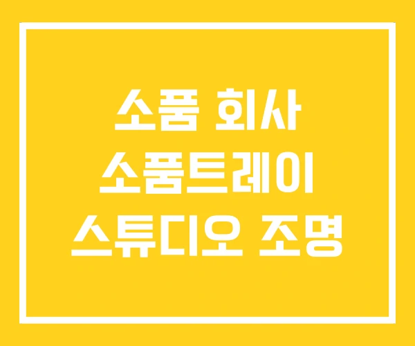 소품 회사 소품트레이 스튜디오 조명 소품 회사 소품트레이 스튜디오 조명