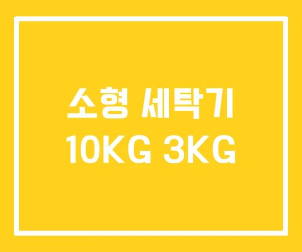 소형 세탁기 10KG 3KG