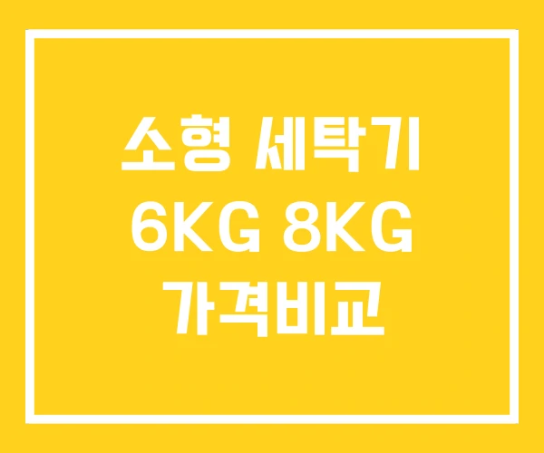 소형 세탁기 6KG 8KG 가격비교 소형 세탁기 6KG 8KG 가격비교