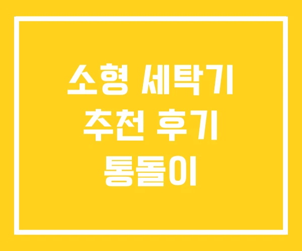 소형 세탁기 추천 후기 통돌이 소형 세탁기 추천 후기 통돌이