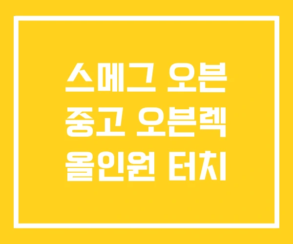 스메그 오븐 중고 오븐렉 올인원 터치