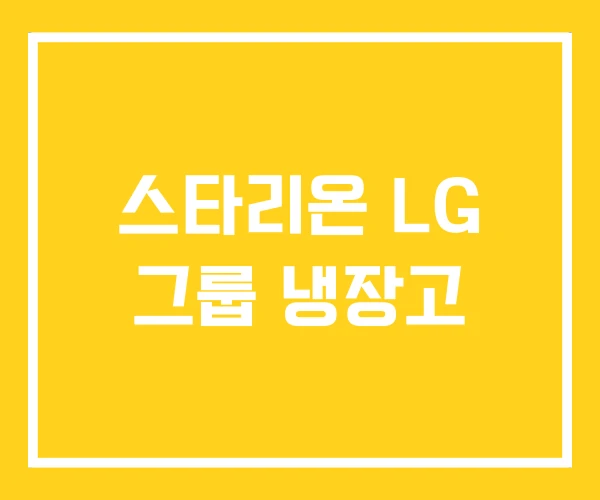 스타리온 LG 그룹 냉장고