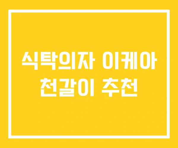 식탁의자 이케아 천갈이 추천