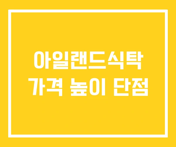 아일랜드식탁 가격 높이 단점