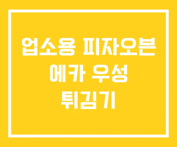 업소용 피자오븐 에카 우성 튀김기 업소용 피자오븐 에카 우성 튀김기