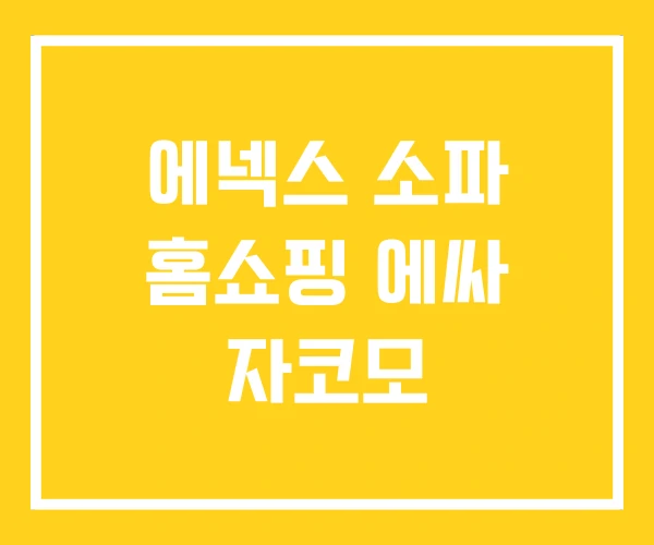 에넥스 소파 홈쇼핑 에싸 자코모