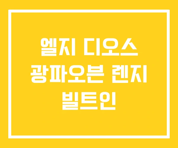 엘지 디오스 광파오븐 렌지 빌트인