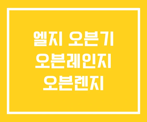 엘지 오븐기 오븐레인지 오븐렌지