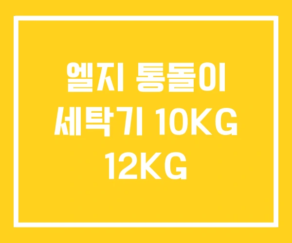 엘지 통돌이 세탁기 10KG 12KG 엘지 통돌이 세탁기 10KG 12KG