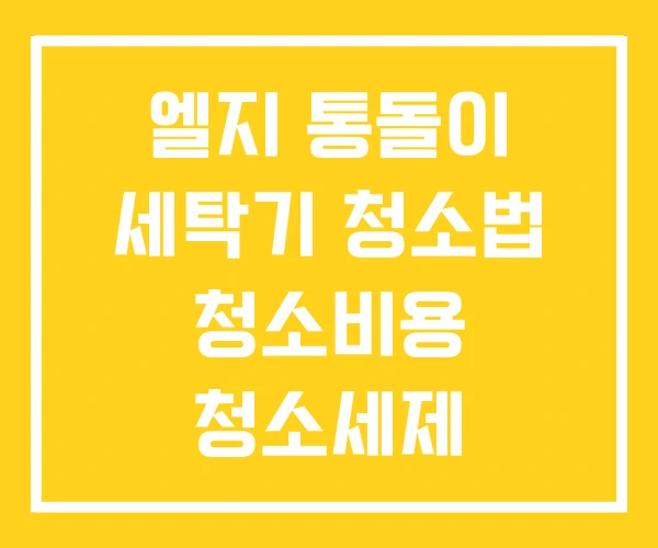 엘지 통돌이 세탁기 청소법 청소비용 청소세제 엘지 통돌이 세탁기 청소법 청소비용 청소세제