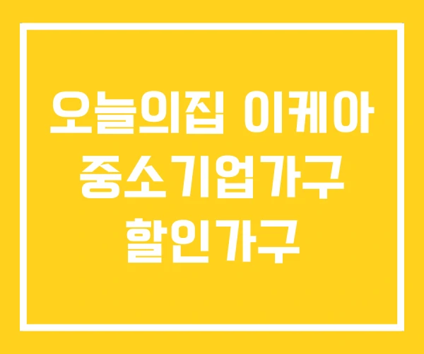 오늘의집 이케아 중소기업가구 할인가구