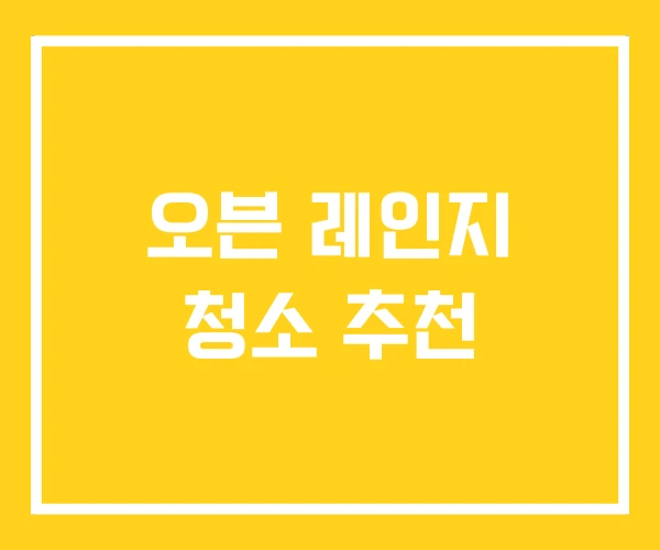 오븐 레인지 청소 추천 오븐 레인지 청소 추천