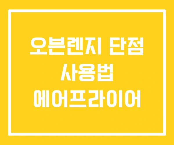 오븐렌지 단점 사용법 에어프라이어 오븐렌지 단점 사용법 에어프라이어