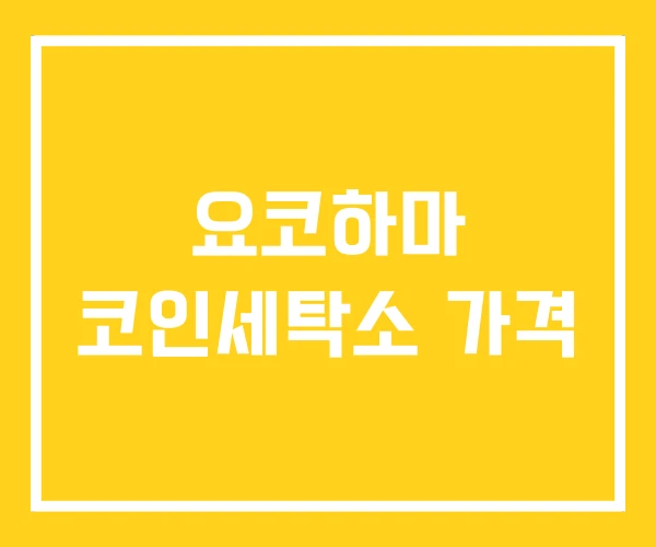 요코하마 코인세탁소 가격