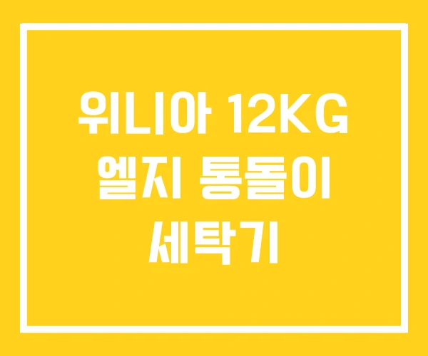위니아 12KG 엘지 통돌이 세탁기