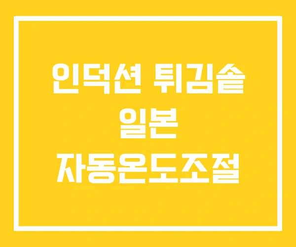 인덕션 튀김솥 일본 자동온도조절