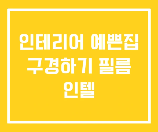 인테리어 예쁜집 구경하기 필름 인텔 인테리어 예쁜집 구경하기 필름 인텔