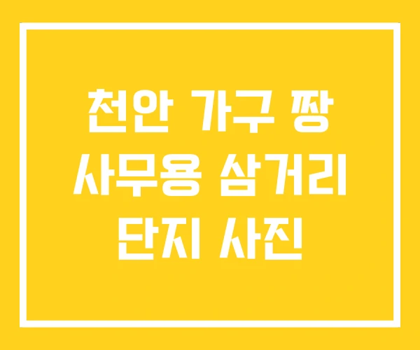 천안 가구 짱 사무용 삼거리 단지 사진