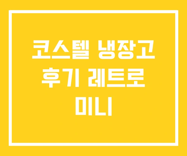 코스텔 냉장고 후기 레트로 미니