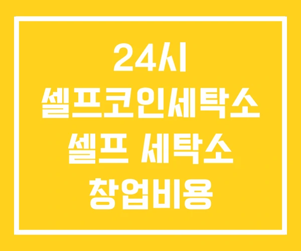 24시 셀프코인세탁소 셀프 세탁소 창업비용 24시 셀프코인세탁소 셀프 세탁소 창업비용