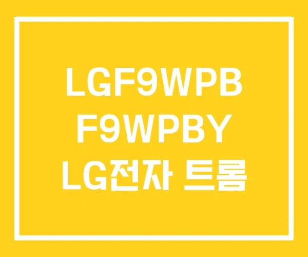LGF9WPB F9WPBY LG전자 트롬 LGF9WPB F9WPBY LG전자 트롬