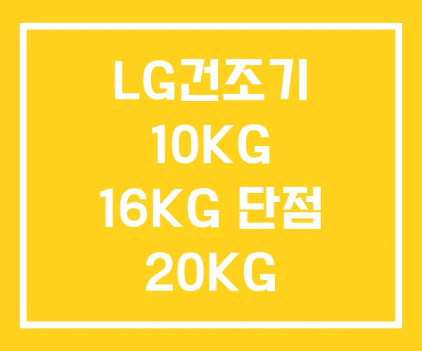 LG건조기 10KG 16KG 단점 20KG LG건조기 10KG 16KG 단점 20KG