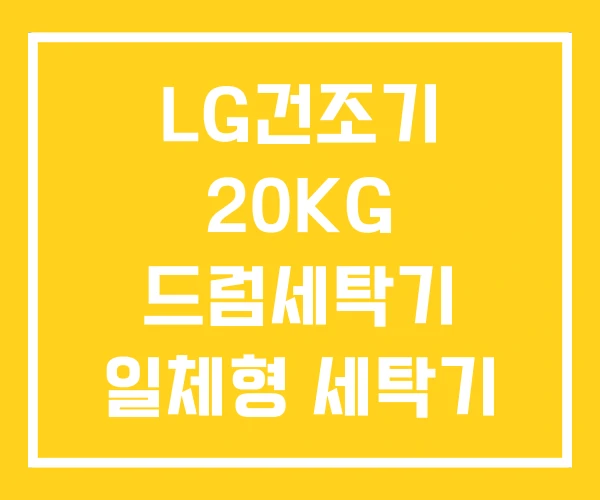 LG건조기 20KG 드럼세탁기 일체형 세탁기 세트 LG건조기 20KG 드럼세탁기 일체형 세탁기 세트