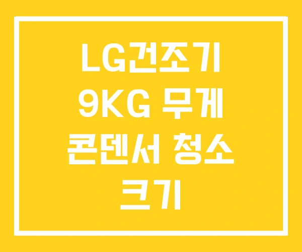 LG건조기 9KG 무게 콘덴서 청소 크기 LG건조기 9KG 무게 콘덴서 청소 크기