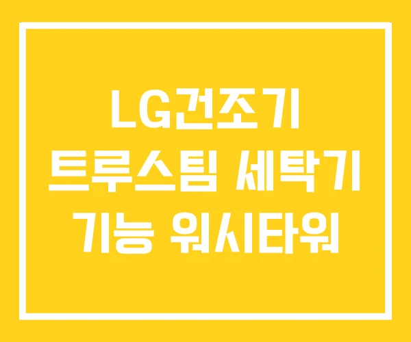 LG건조기 트루스팀 세탁기 기능 워시타워 LG건조기 트루스팀 세탁기 기능 워시타워