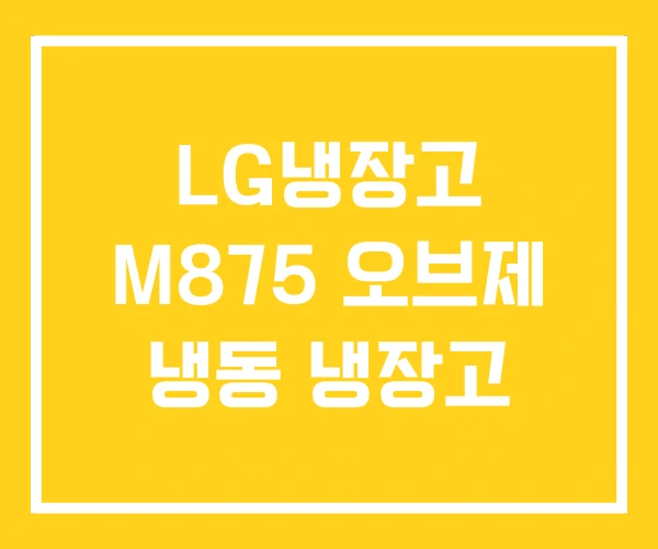 LG냉장고 M875 오브제 냉동 냉장고 LG냉장고 M875 오브제 냉동 냉장고