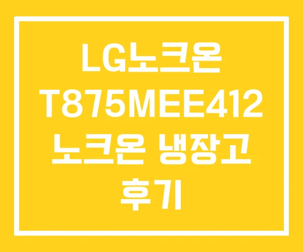 LG노크온 T875MEE412 노크온 냉장고 후기