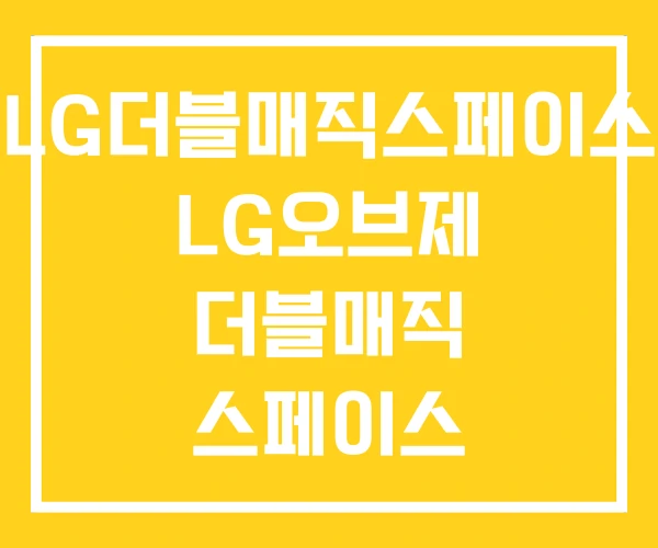 LG더블매직스페이스 LG오브제 더블매직 스페이스