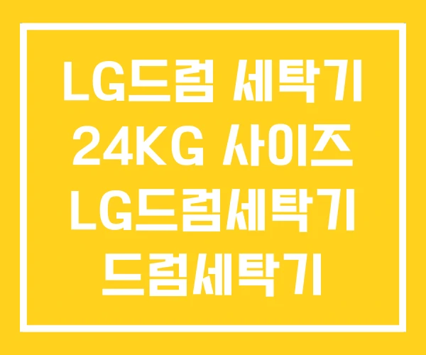 LG드럼 세탁기 24KG 사이즈 LG드럼세탁기 드럼세탁기