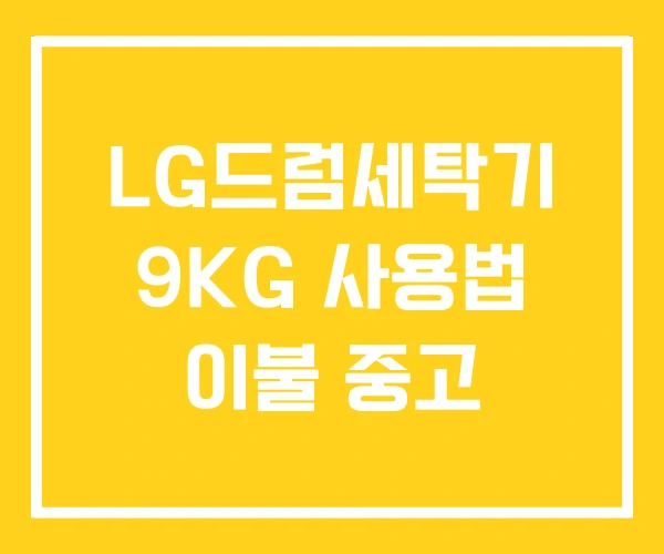 LG드럼세탁기 9KG 사용법 이불 중고 LG드럼세탁기 9KG 사용법 이불 중고