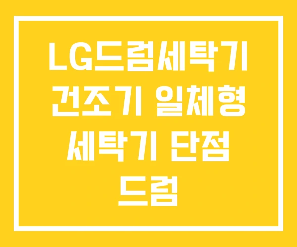 LG드럼세탁기 건조기 일체형 세탁기 단점 드럼 LG드럼세탁기 건조기 일체형 세탁기 단점 드럼