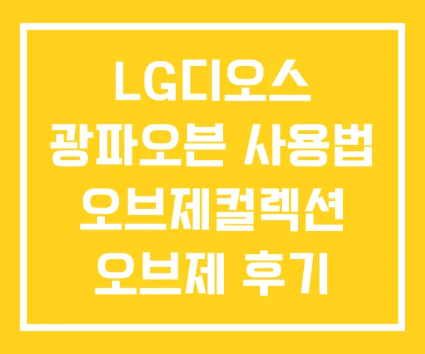 LG디오스 광파오븐 사용법 오브제컬렉션 오브제 후기 LG디오스 광파오븐 사용법 오브제컬렉션 오브제 후기