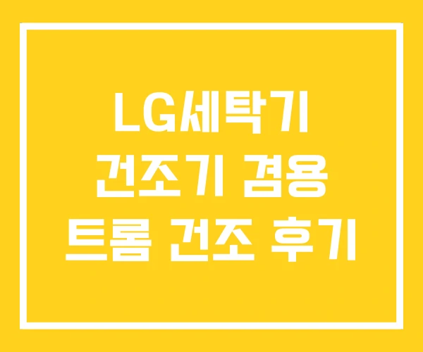 LG세탁기 건조기 겸용 트롬 건조 후기 LG세탁기 건조기 겸용 트롬 건조 후기