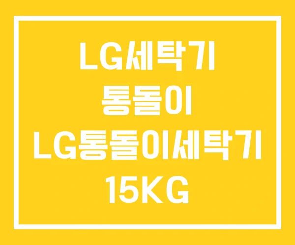 LG세탁기 통돌이 LG통돌이세탁기 15KG 19KG