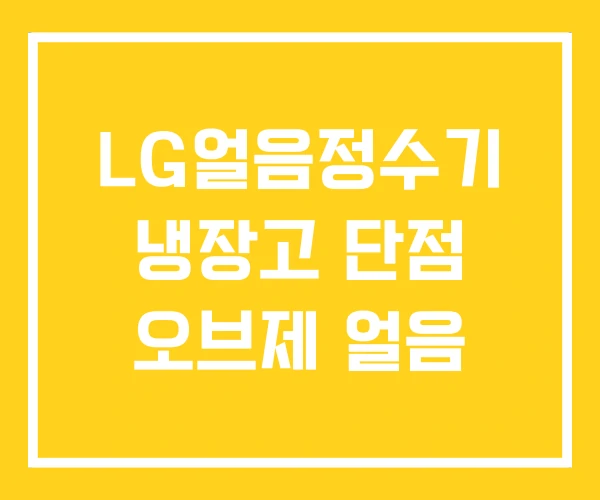 LG얼음정수기 냉장고 단점 오브제 얼음 LG얼음정수기 냉장고 단점 오브제 얼음