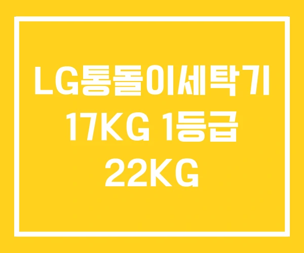 LG통돌이세탁기 17KG 1등급 22KG LG통돌이세탁기 17KG 1등급 22KG