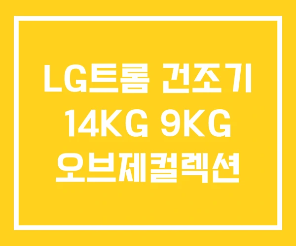 LG트롬 건조기 14KG 9KG 오브제컬렉션