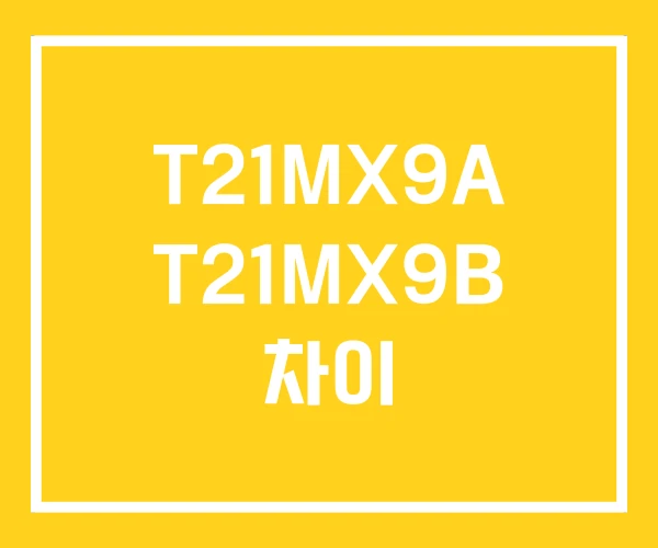 T21MX9A T21MX9B 차이 T21MX9A T21MX9B 차이