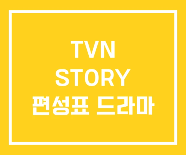 TVN STORY 편성표 드라마 TVN STORY 편성표 드라마