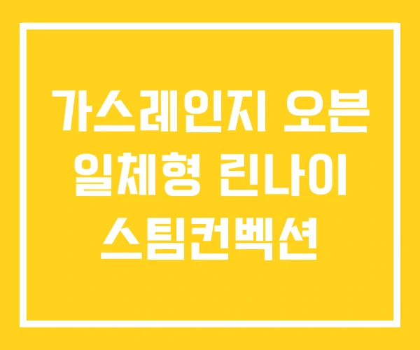 가스레인지 오븐 일체형 린나이 스팀컨벡션