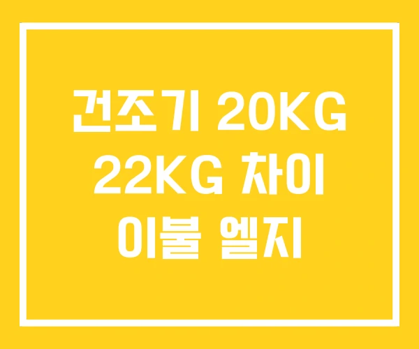건조기 20KG 22KG 차이 이불 엘지